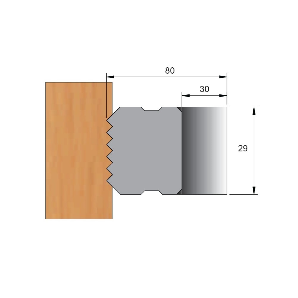 Fresa para Molduras de Móveis e Carrocerias de Aço Ø80 x 30 – 4 Dentes - Cód. 2900.04